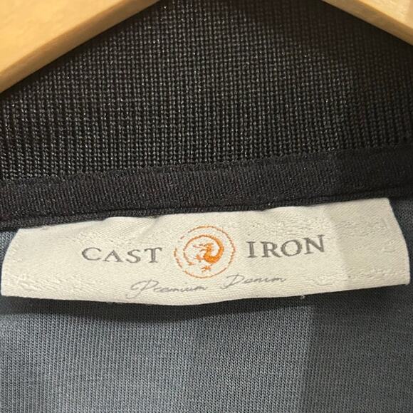 Cast Iron Blue Grey Down Puffer Jacket Premium Dutch Designer Winter - Picture 3 of 5